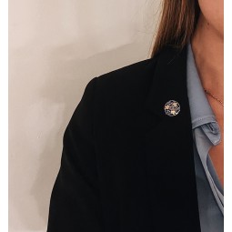 Spilla da giacca a fiore Tartan I Papillon ed accessori 100% Made in Italy